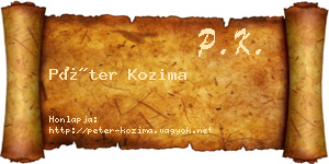 Péter Kozima névjegykártya
